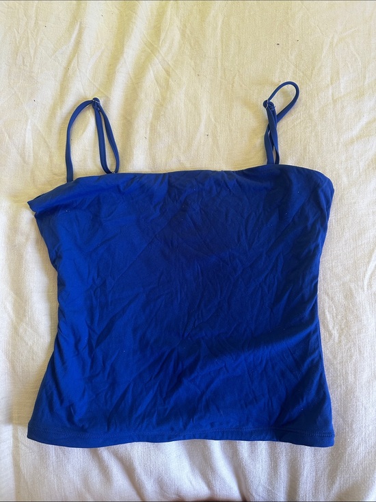 Qinsen Tops - Blue Women's Spaghetti Strap Tank Top